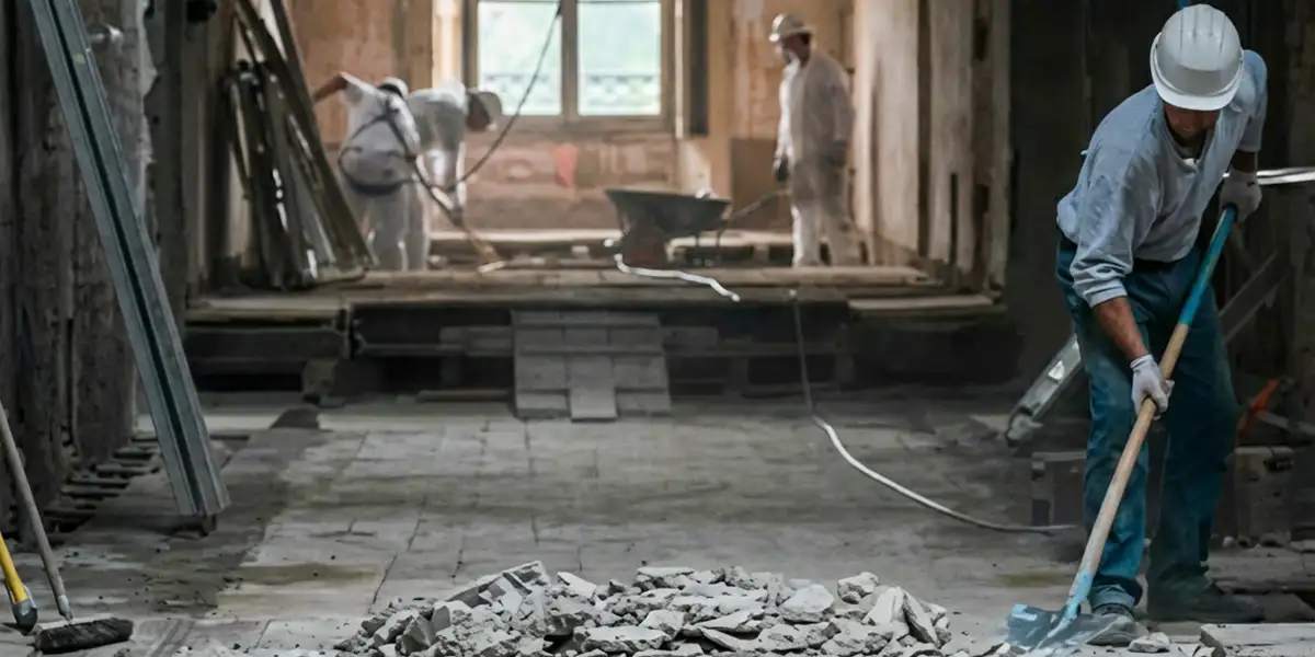 fire damage restoration professionals performing structural cleanup and restoration after a fire in Cambridge, MA